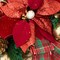 Red Poinsettia Swag with Ring - Handcrafted Christmas Decorations - Holiday Tree